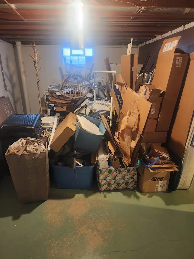 Roll-off dumpster container at job site for 15 Yard Dumpster Rental in Morrilton